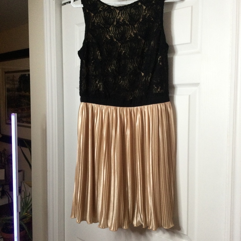 Rewind Black and gold cocktail event dress